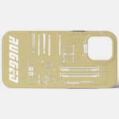Goud en wit, RUGGED GEEK Case-Mate iPhone Case (Achterkant (horizontaal))