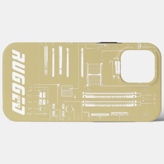 Goud en wit, RUGGED GEEK Case-Mate iPhone Case (Achterkant (horizontaal))