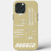 Goud en wit, RUGGED GEEK Case-Mate iPhone Case (Achterkant)