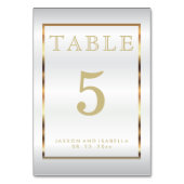 Goud en Wit Satijn - Tafel Kaart (Voorkant)