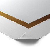 Goud en wit Satin - Zitkaart Poster (Hoek)