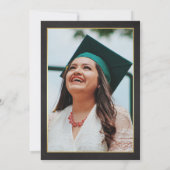 Goud en wit script op schoolbord | Afstuderen foto Kaart (Achterkant)