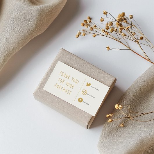 Goud en wit sociale links Invoegen Kaart. Informatiekaartje