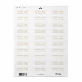 Goud en Wit Stijlvol Script Trouwadres Etiket (Full Sheet)