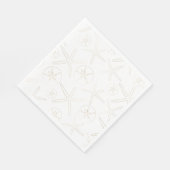 Goud en Wit - Strand, Maritiem Servet (Hoek)