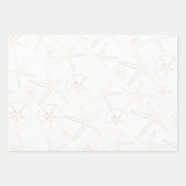 Goud en Wit - Strand, Nautisch Inpakpapier Vel (Voorkant 2)