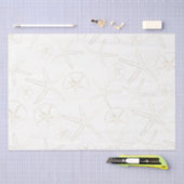 Goud en Wit - Strand, Nautisch Tissuepapier (Craft)