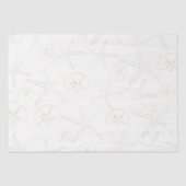 Goud en Wit - Strand, Nautisch Tissuepapier (Voorkant)