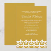 Goud en wit Vrijgezellenfeest Kaart (Voorkant / Achterkant)