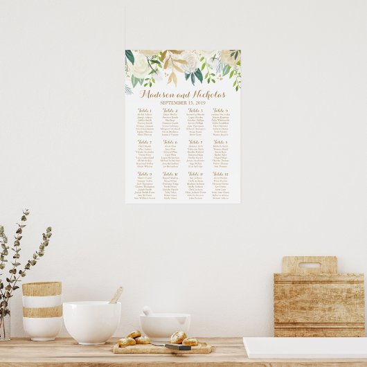 Goud en wit weddenschap poster (Keuken)