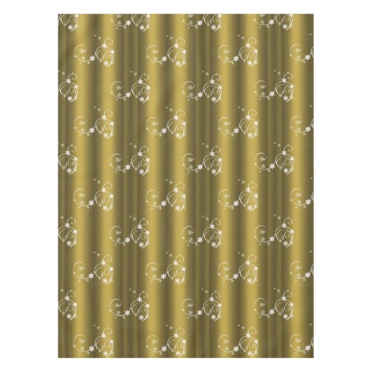 Goud en wit zwijn Kerstmis Tafelkleed (Voorkant)