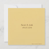 Goud en witdamesbrocade Joodse bruiloft Kaart (Achterkant)