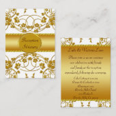 Goud en without - bruiloft informatiekaartje (Voorkant / Achterkant)