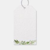 Goud en witte bloem bruiloft gunst cadeau Labels Cadeaulabel (Achterkant)