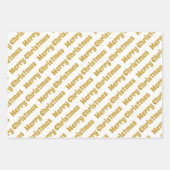 Goud en witte bomen Vroege kerstdagen Inpakpapier Vel (Voorkant 3)