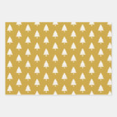 Goud en witte bomen Vroege kerstdagen Inpakpapier Vel (Voorkant 2)