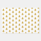 Goud en witte bomen Vroege kerstdagen Inpakpapier Vel (Voorkant)