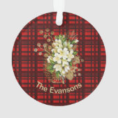 goud en witte bruinkool op kerstcadeau ornament (achterkant)