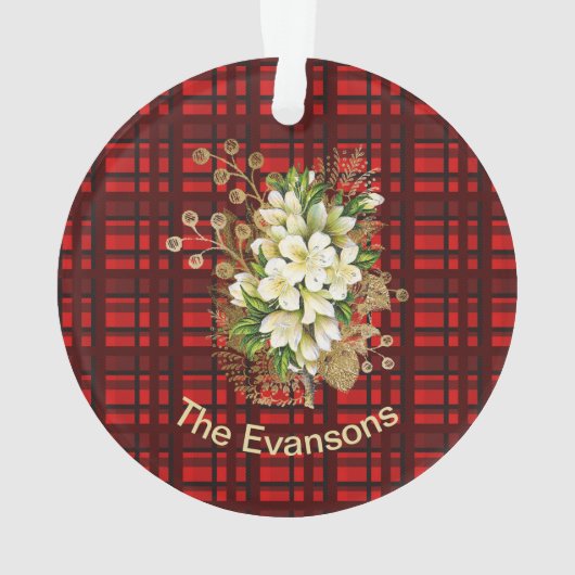  goud en witte bruinkool op kerstcadeau ornament (achterkant)