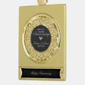 Goud en witte diamanten 50e Jubileum Verguld Banner Ornament (Links)
