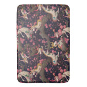 Goud en witte dragons met Cherry Blossom Badmat (Voorkant Verticaal)