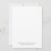 Goud en witte eenvoudige bruiloft. Elegante kallig Kaart (Achterkant)