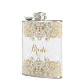 Goud en witte Floral Paisley Lace Heupfles (Links)