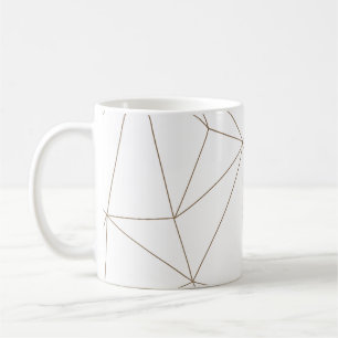 Goud en witte geometrische Mix & Match mok