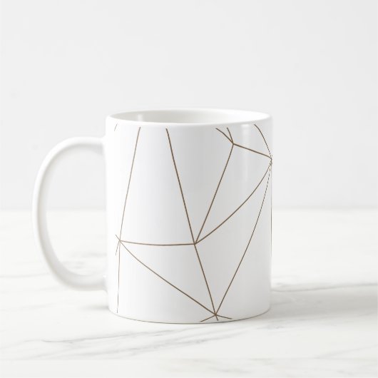 Goud en witte geometrische Mix & Match mok (Links)