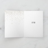 Goud en witte glitters kaart (Binnen)