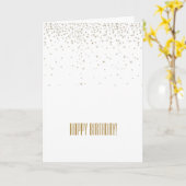 Goud en witte glitters kaart (Gele Bloem)