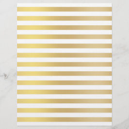 Goud en witte horizontale lijnen scrapbookpapier