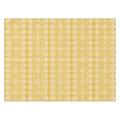 Goud en witte kerst Fair Isle Patroon Tafelkleed (Voorkant (Horizontaal))