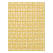 Goud en witte kerst Fair Isle Patroon Tafelkleed (Voorkant)