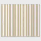 Goud en witte kerstsnoepriemen cadeaupapier (Vlak)