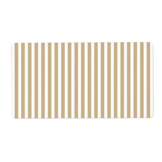 Goud en witte kerstsnoepriemen etiket (Voorkant)