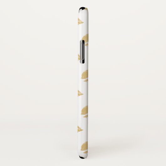 Goud en witte Kissable Lips Case-Mate iPhone Case (Achterkant / rechts)