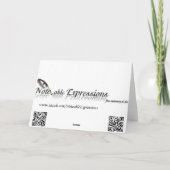 Goud en Witte Marabou Feather Bruiloft Dank u Bedankkaart (Achterkant)