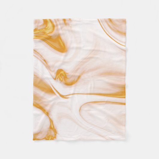 Goud en witte marmer fleece deken (Voorkant)