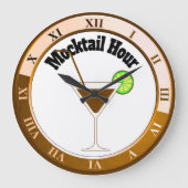 Goud en witte Mocktail-urk Grote Klok (Voorkant)