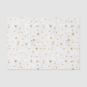 Goud en witte mousserende sterren tissuepapier (Voorkant)