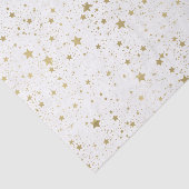 Goud en witte mousserende sterren tissuepapier (Detail)