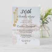 Goud en witte pareljuwelen in Venetië Happy Birthd Kaart (Staand voorkant)