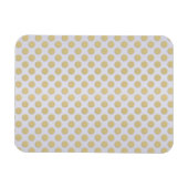 Goud en witte polka stippen magneet (Horizontaal)