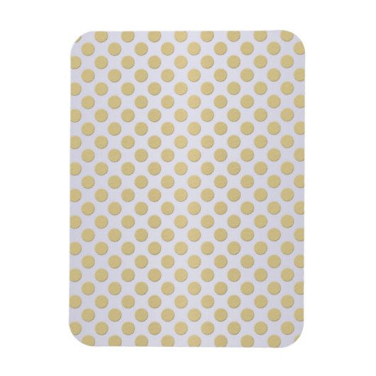 Goud en witte polka stippen magneet (Verticaal)