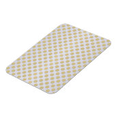 Goud en witte polka stippen magneet (Linkerzijde)