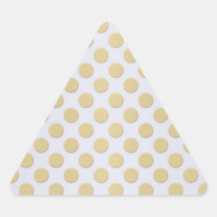 Goud en witte polka stippen sticker