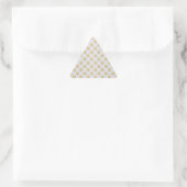 Goud en witte polka stippen sticker (Tas)