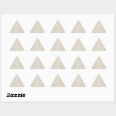 Goud en witte polka stippen sticker (Vel)