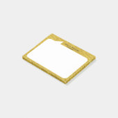 Goud en witte praatbubble Aangepaste Naam Post-it® Notes (Schuin)